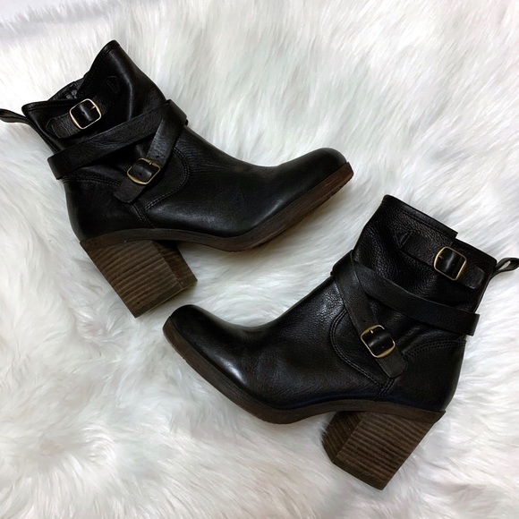 Lucky Brand Shoes - Lucky Brand • Orenzo Black Leather Bootie • Sz 10